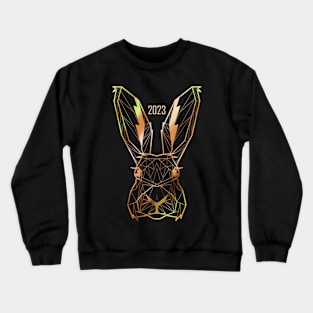 Polygone Rabbit For 2023 Happy Chinese New Year Crewneck Sweatshirt